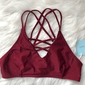 Cupshe Maroon Bikini Top